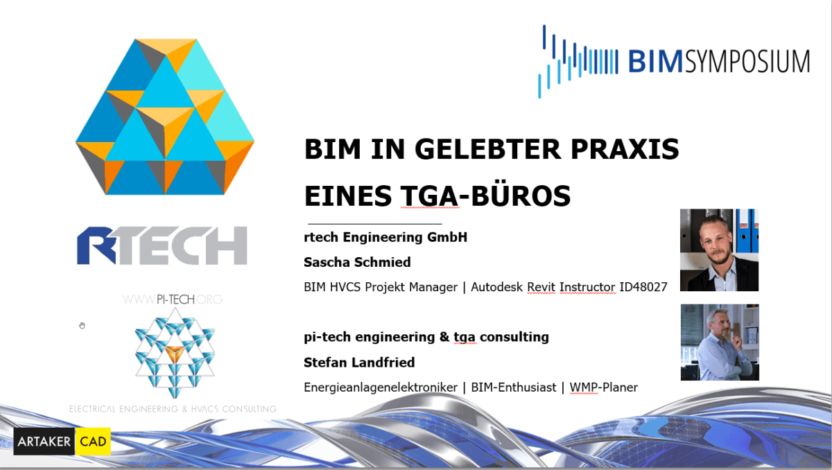 Vortrag BIM Symposium Artaker "BIM in der Praxis in einem TGA Buero"